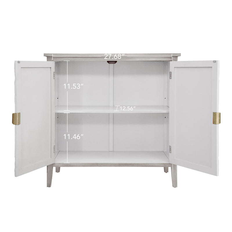 2 Door Cabinet, Suitable For Bedroom - Light Gray