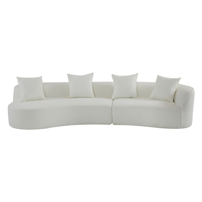Elegant Curved Sectional Sofa With Full Foam Comfort
