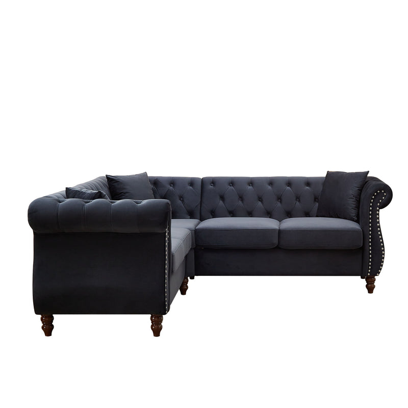 Streamline Modern L-Shaped Corner Sofa