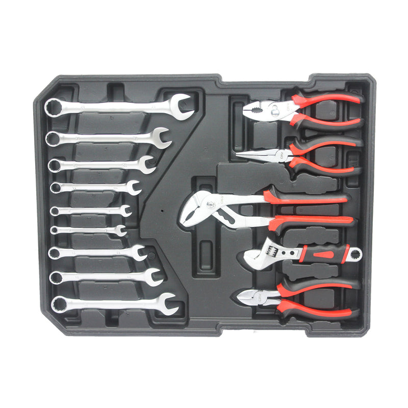 899 Piece Home Repair Tool Set With Rolling Plastic Toolbox, 4 Drawers, General Household Maintenance Kit