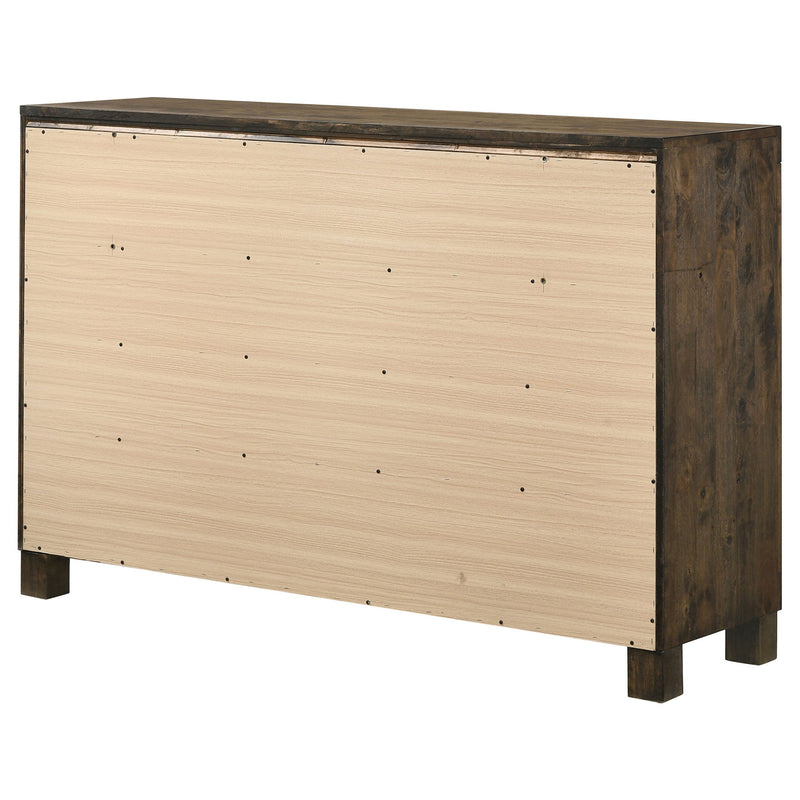 Bren - 8 Drawer Dresser With Pull Handles - Rustic