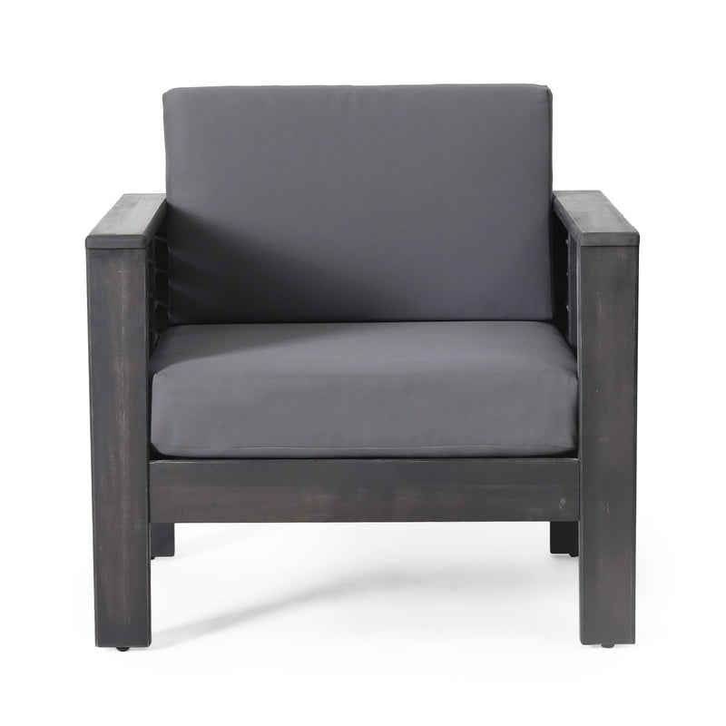 Slat Design Club Chairs With Cushions