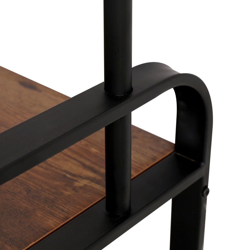 Hall Tree With Shoe Bench For Entryway With 9 Removable Hooks