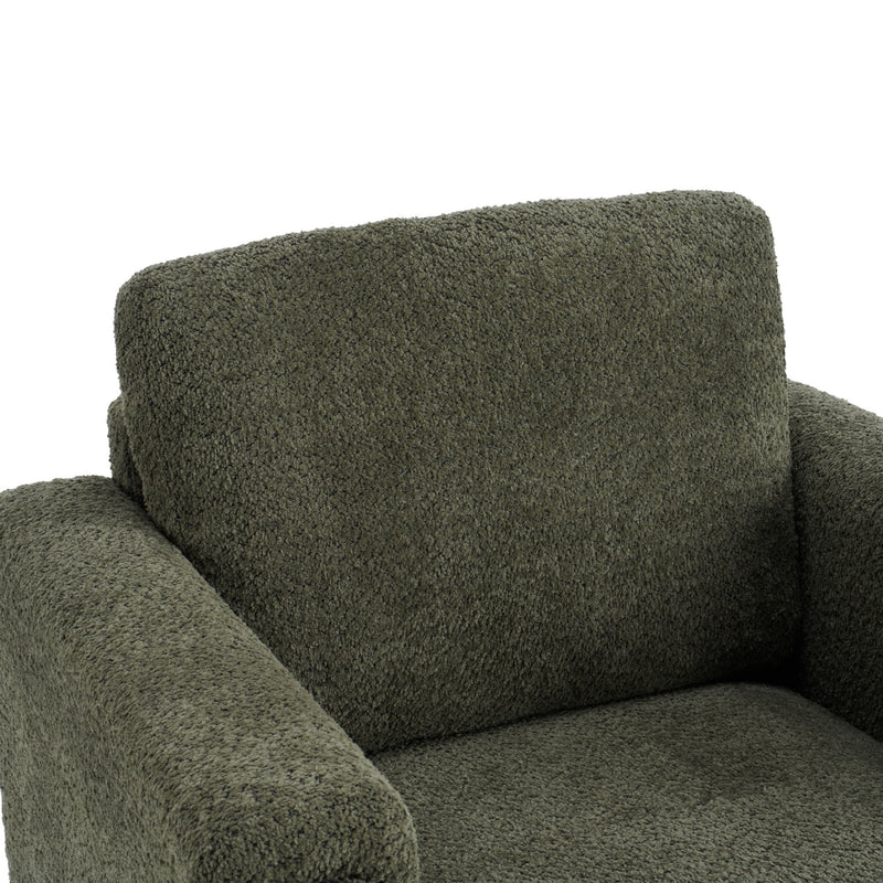 Upholstered Accent Armchair With Square Arm