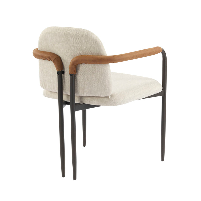 Modern Dining Chair Set With Durable Iron Frame And Comfortable Fabric Upholstery