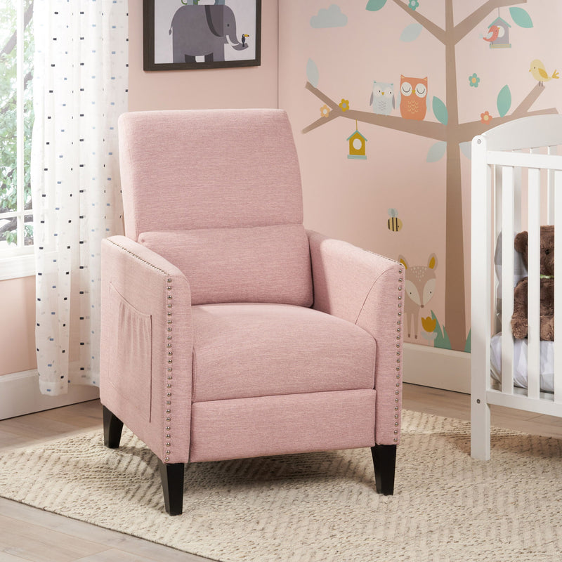Kiersten - Contemporary Fabric Pushback Recliner