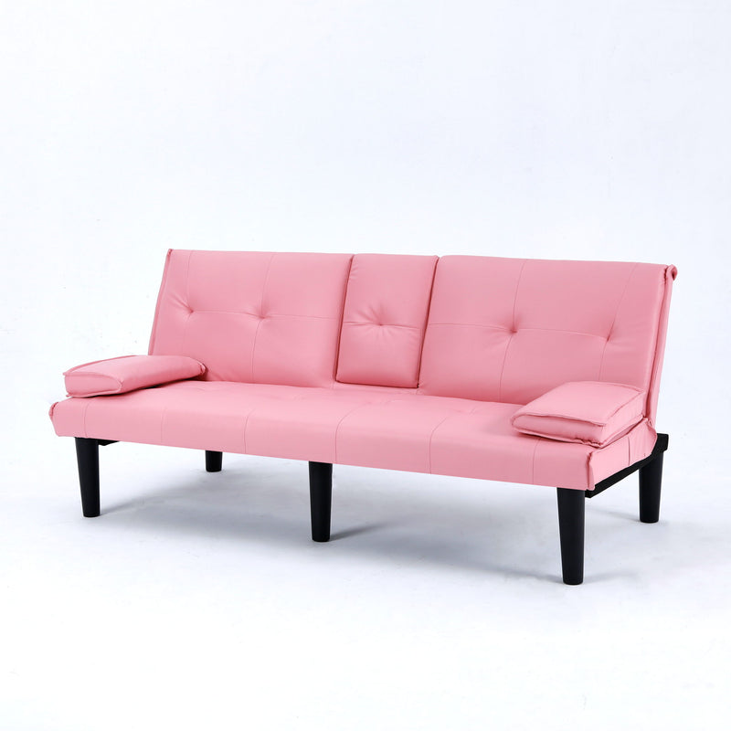 Sofa Bed With Foldable Design And Cup Holder