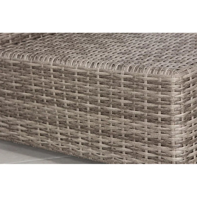 6 Seater Rattan Wicker Outdoor Lounge Set With Cushions - Gray Mix