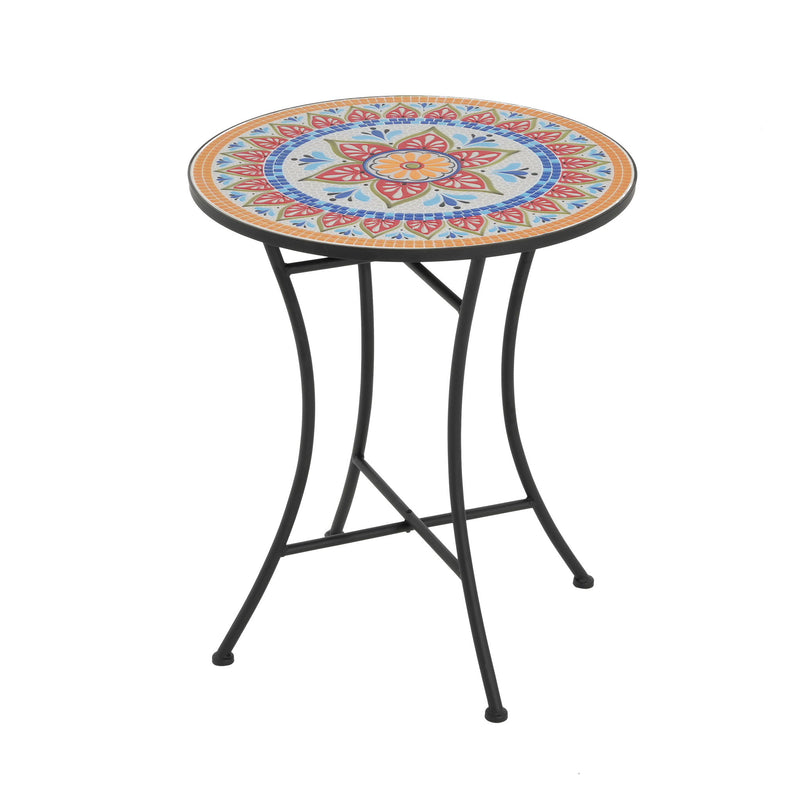 Lambert - Outdoor Chat Set - Black / Red