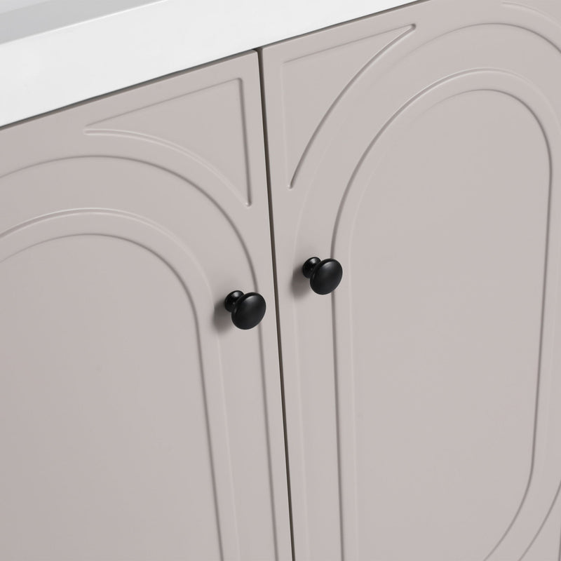 Modern Freestanding Bathroom Vanity With Soft Close Cabinet Doors
