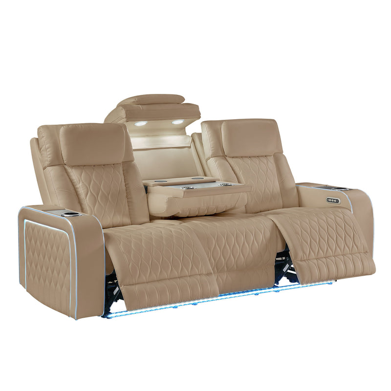 Electra - Power Reclining Set With Power Headrests, Massage And LED Lighting