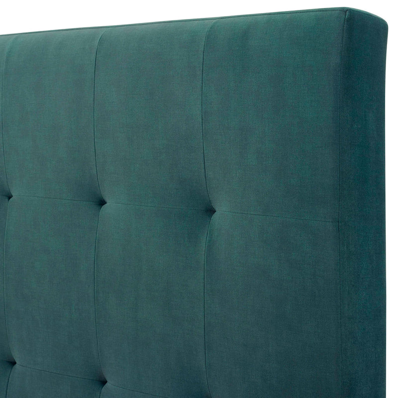 Tufted Upholstered Headboard Platform Bed