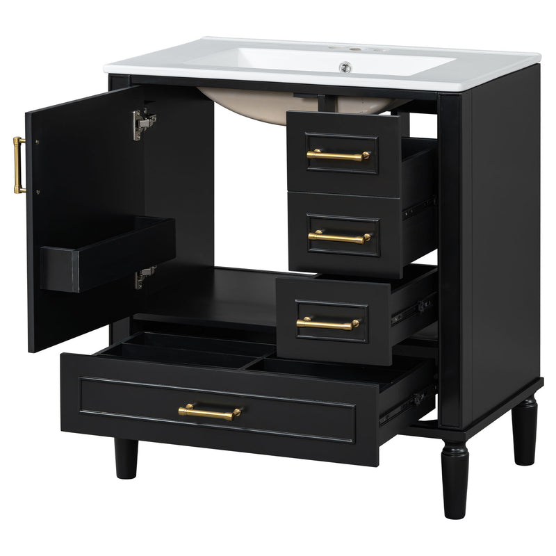 Traditional Bathroom Vanity Set With Soft Close Doors