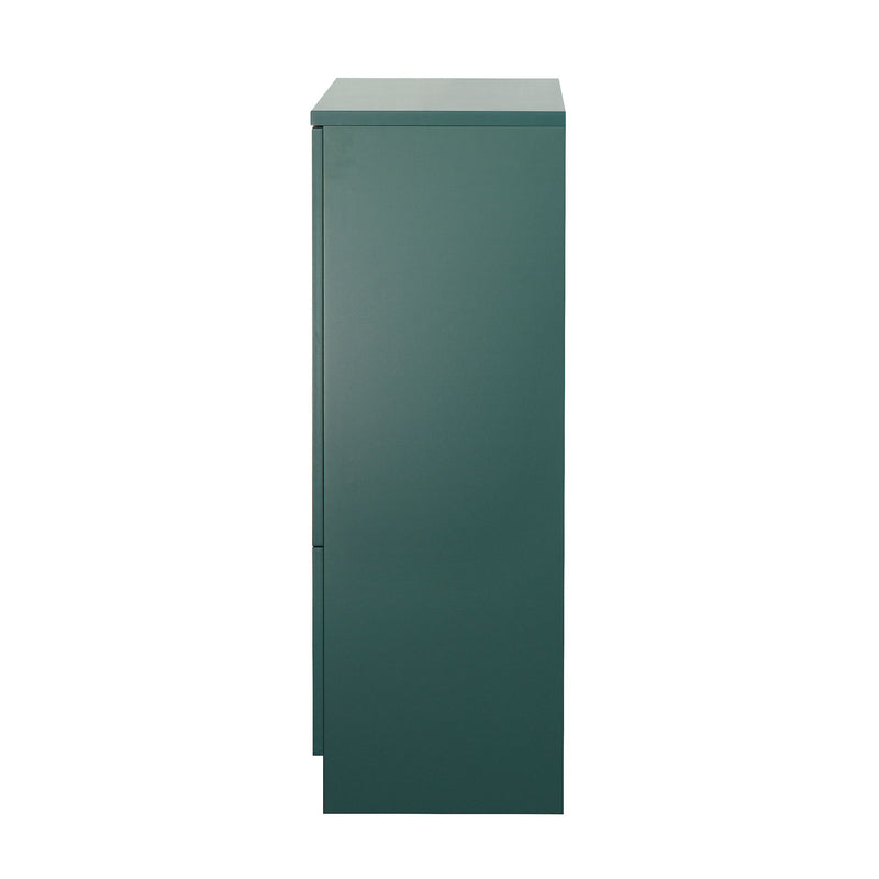 Modern Cabinet With Glass Doors And Drawer