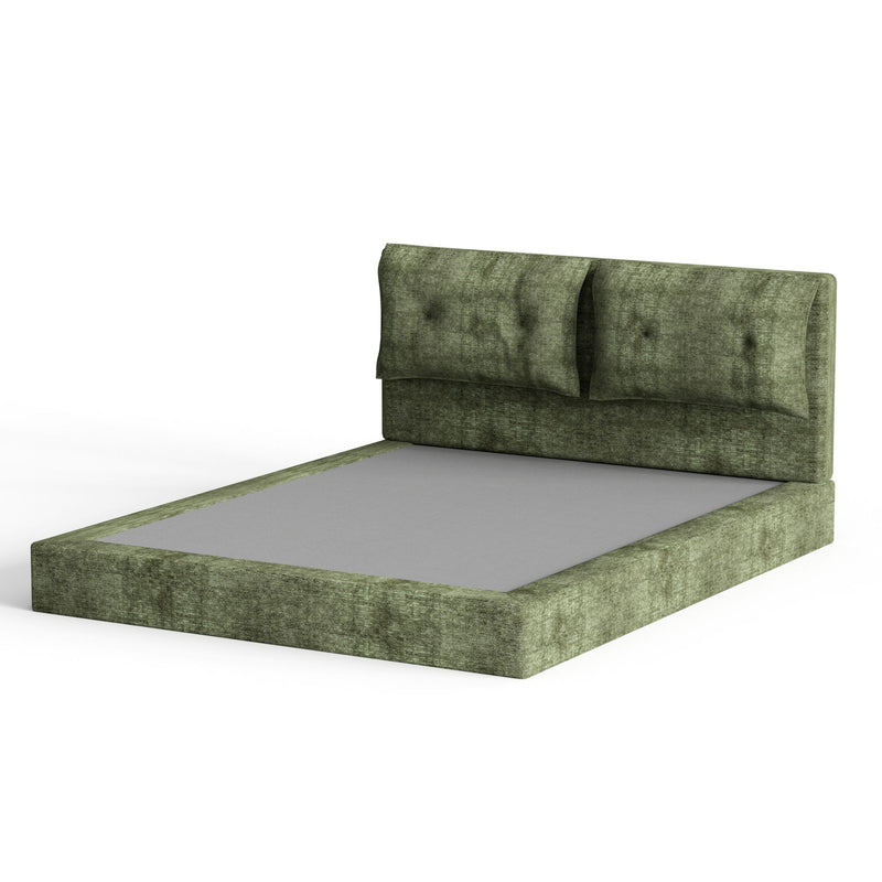 Airframe - Upholstered Bed Frame With Double Layered Upholstered Headboard