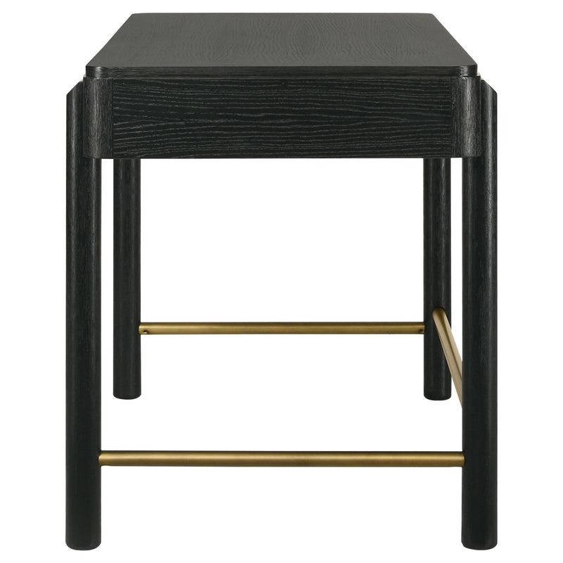 Anser - 2 Drawer Vanity Desk Makeup Table Rounded Design - Black