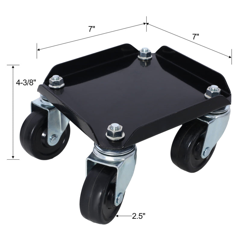 Heavy Duty Snowmobile Dolly With V Slide And Swivel Casters Steel, 1500Lbs Capacity