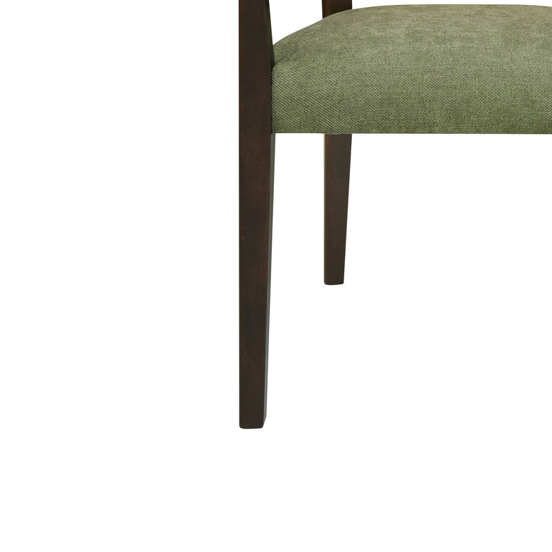 Mid Century Modern Arm Dining Chair Set With Rattan Backrest