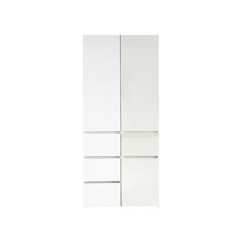 Elise - Modular Closet System With Mirror, Customizable Storage Solution - White