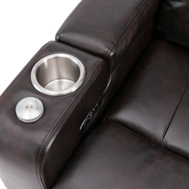 Power Recliner & Storage Arms, Cupholders, Swivel Tray Table And Cell Phone Stand