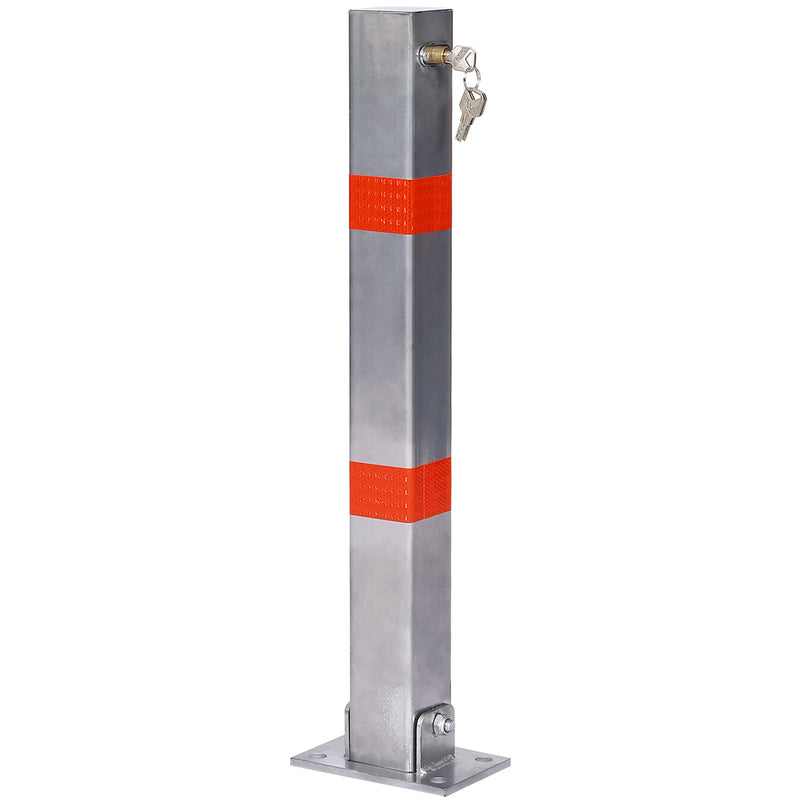 Square Parking Bollard Pole Barrier With Lock For Car Parking Protection And Home Garage Street Decor