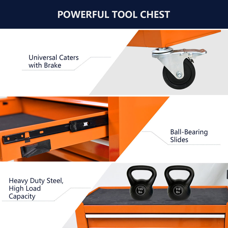 4 Drawers Multifunctional Tool Cart With Wheels