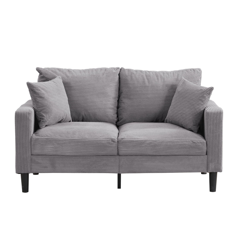 Modern Upholstered 2 Piece Sofa Set With 3 Seater And 2 Seater