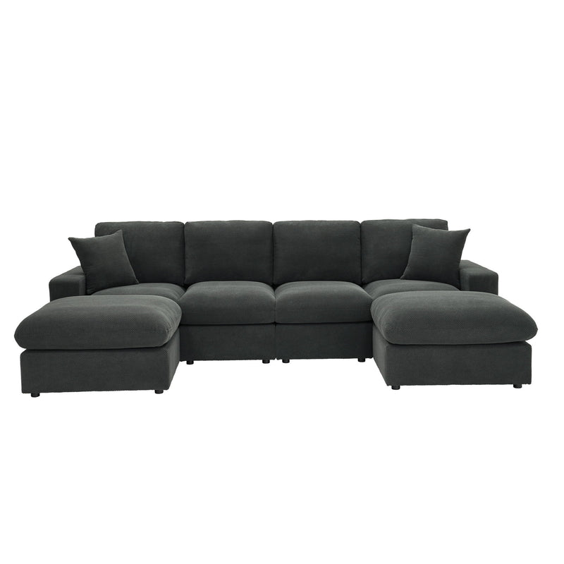 Sectional With 2 Ottomans