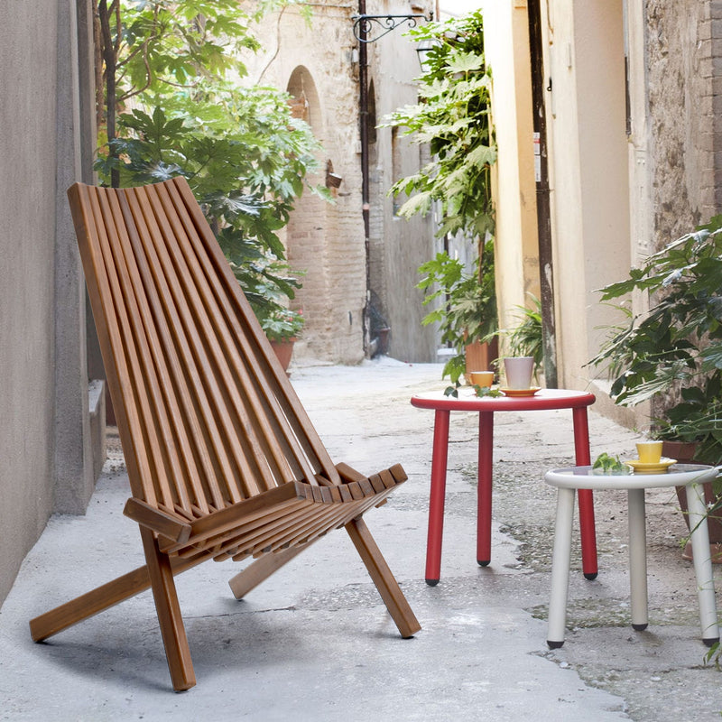 Folding Wood Chair, Portable Solid Wood Seating For Indoor Or Outdoor Use - Natural