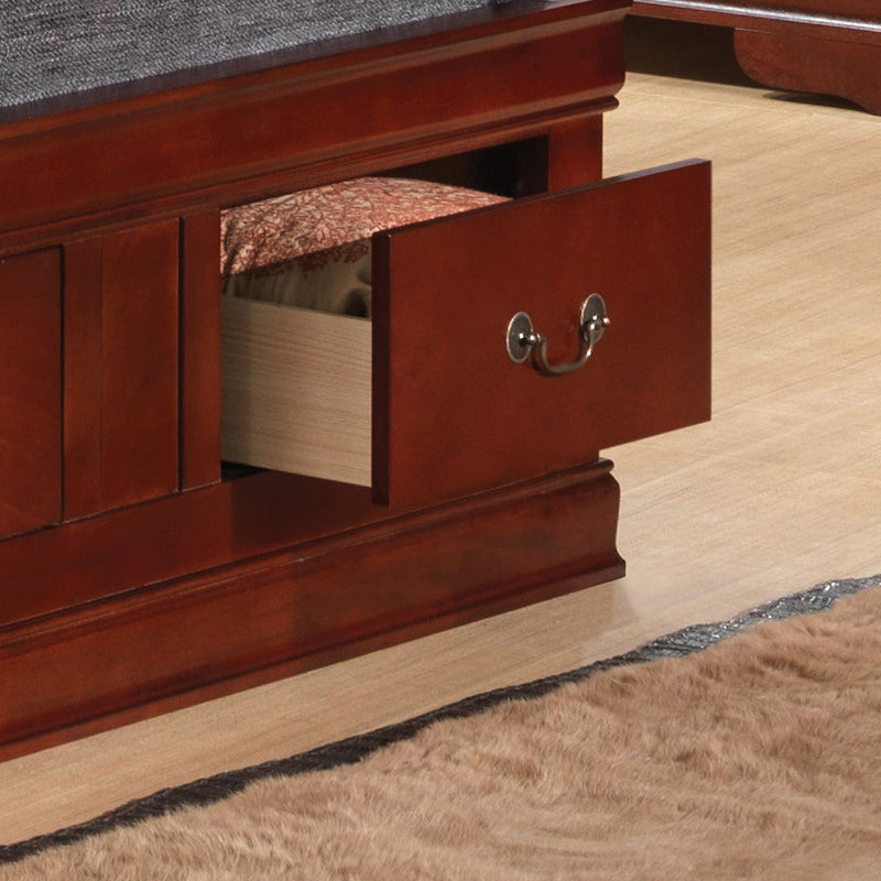 Traditional Style Bookcase Storage Bed