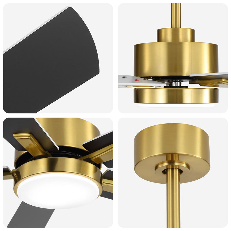 Reversible DC Motor Ceiling Fan With Dimmable LED Light For Living Room