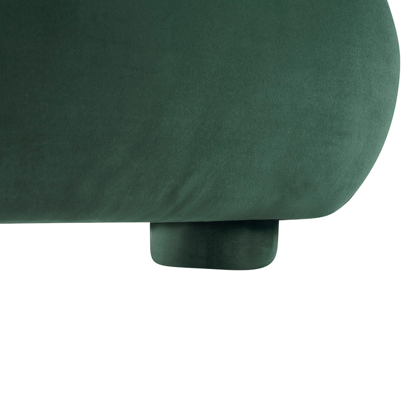 Upholstered Simple Modern Bedroom Bed With Curved Headboard