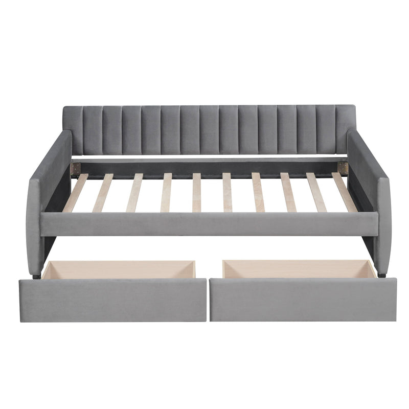 Upholstered Daybed With Slat Support