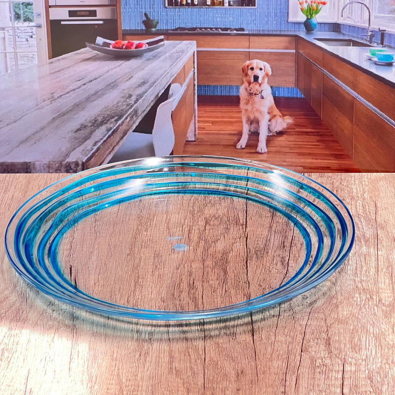 Designer Swirl Acrylic Dinner Plates (Set of 4)