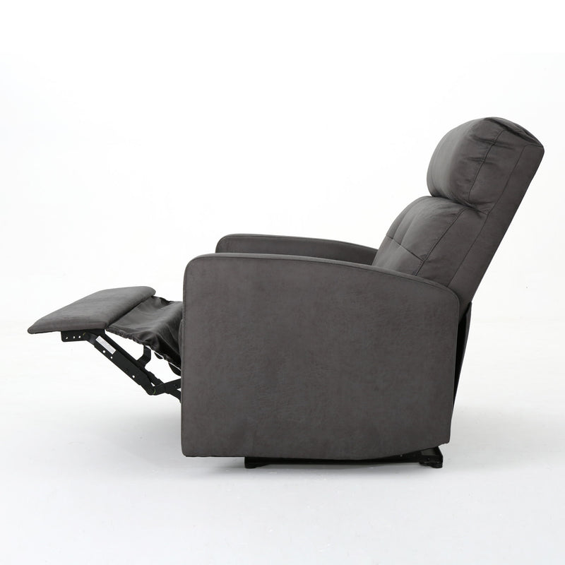 Alma - Contemporary Upholstered Loveseat Recliner - Slate