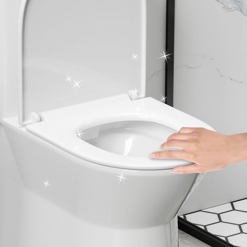 1 Piece Toilet With Dual Flush & Rimless Bowl - Glossy White