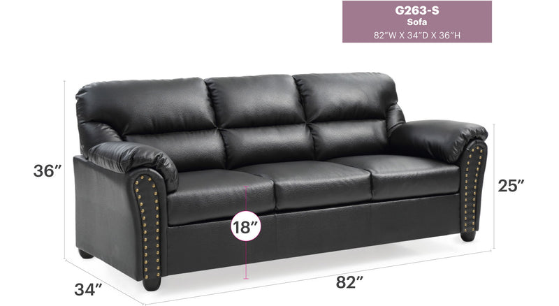 Olney - Sofa - Black