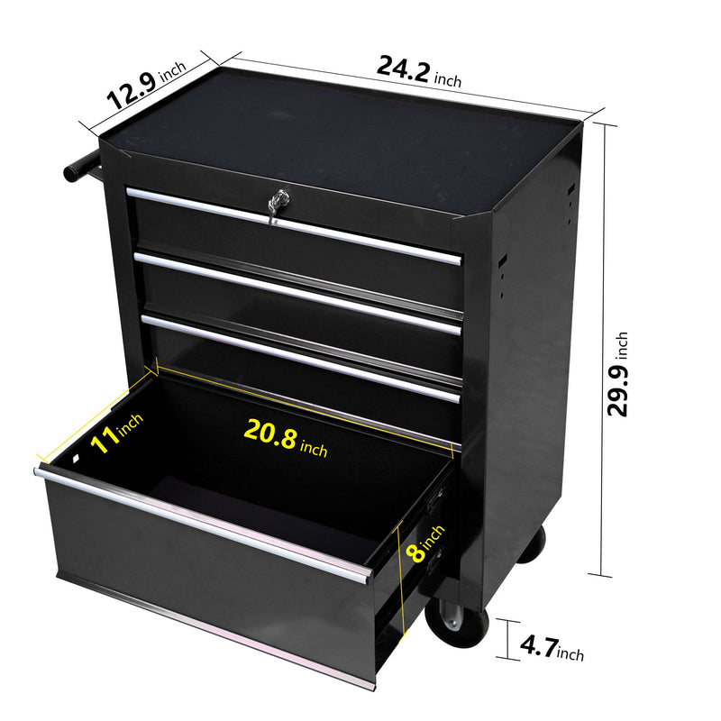 Multifunctional Tool Cart With Wheels And Drawers
