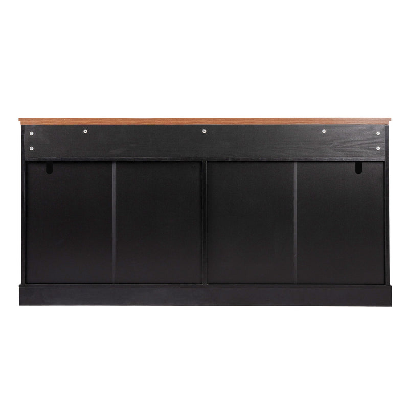 Fluted Sideboard Buffet Cabinet With 4 Doors And 3 Drawers