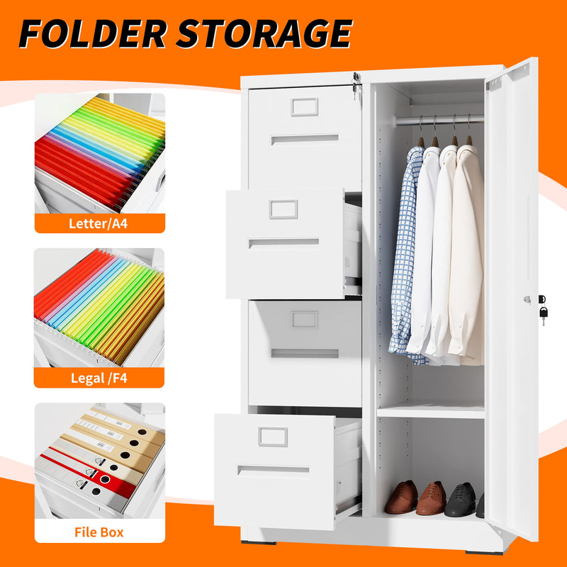 Storage Vertical Filing Cabinet With Lock