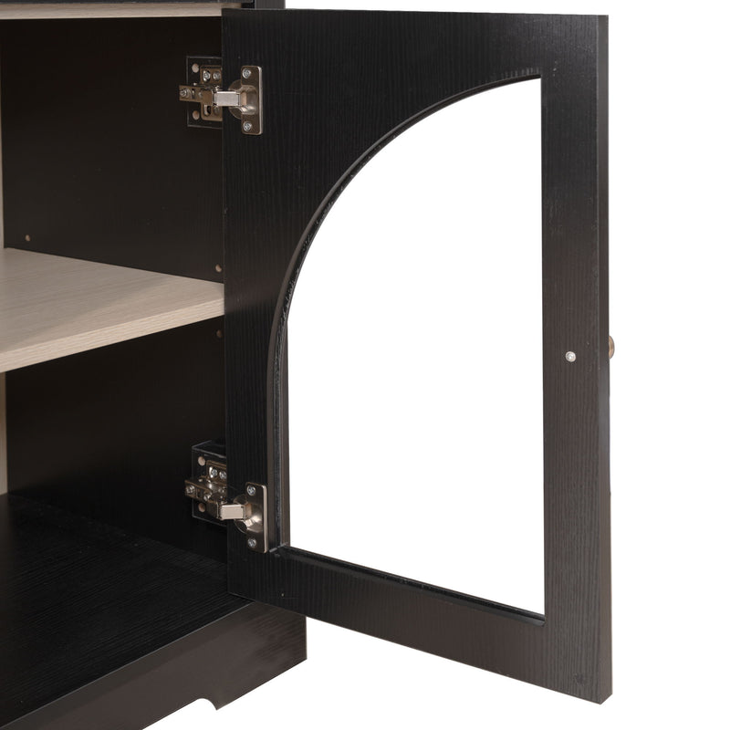 Modern Sideboard Cabinet With 1 Drawer And 2 Arched Doors