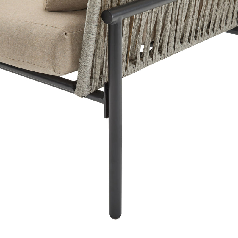Rope Lounge Chair With Cushions For Modern Spaces