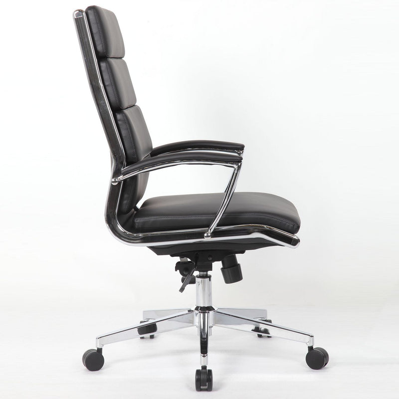 Breathable Mid Back Swivel Computer Chair With Foldable Armrest - Black
