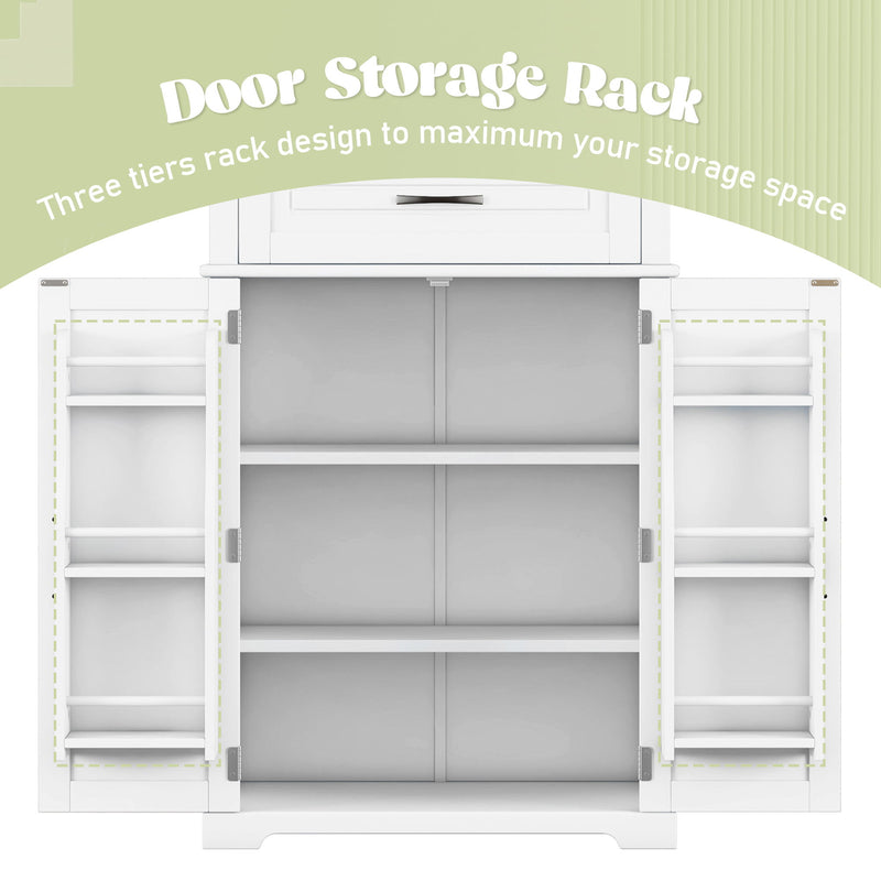 Bathroom Storage Cabinet With Multifunctional Storage Space, Drawer With Slide Rails, Adjustable Shelf