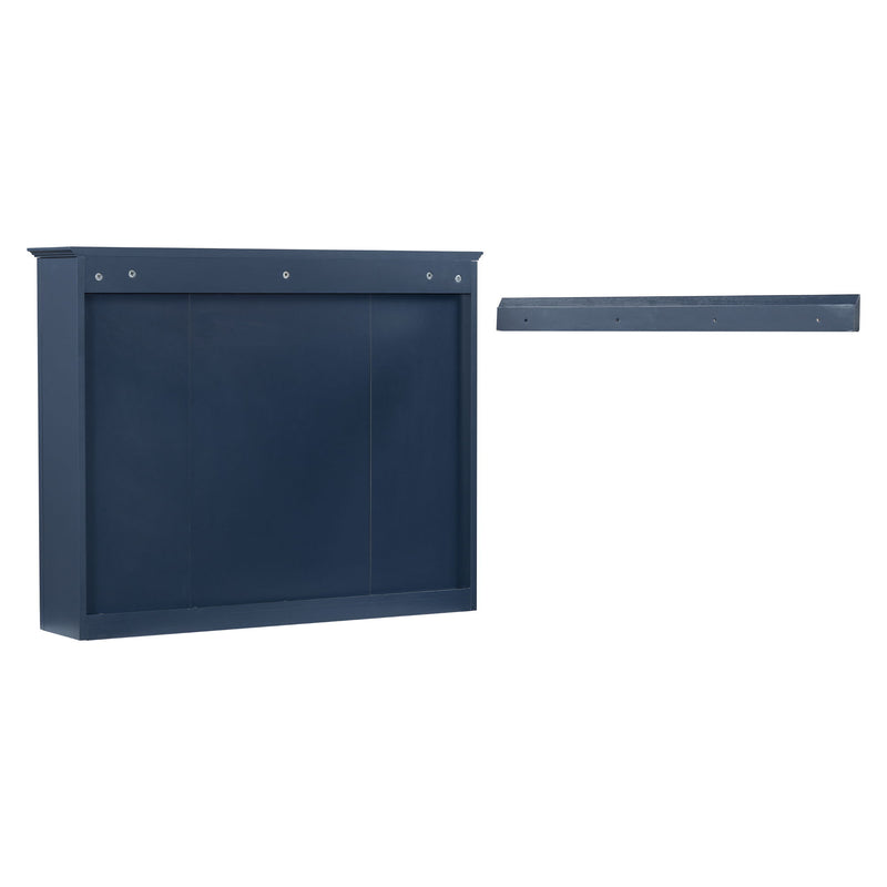 Wall Mounted Medicine Cabinet With Mirror, Storage Cabinet Featuring 6 Open Shelves And Adjustable Interior