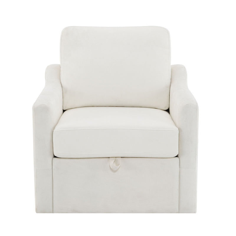 Swivel Arm Chair With Soft, Comfy Accent Chair For Living Room