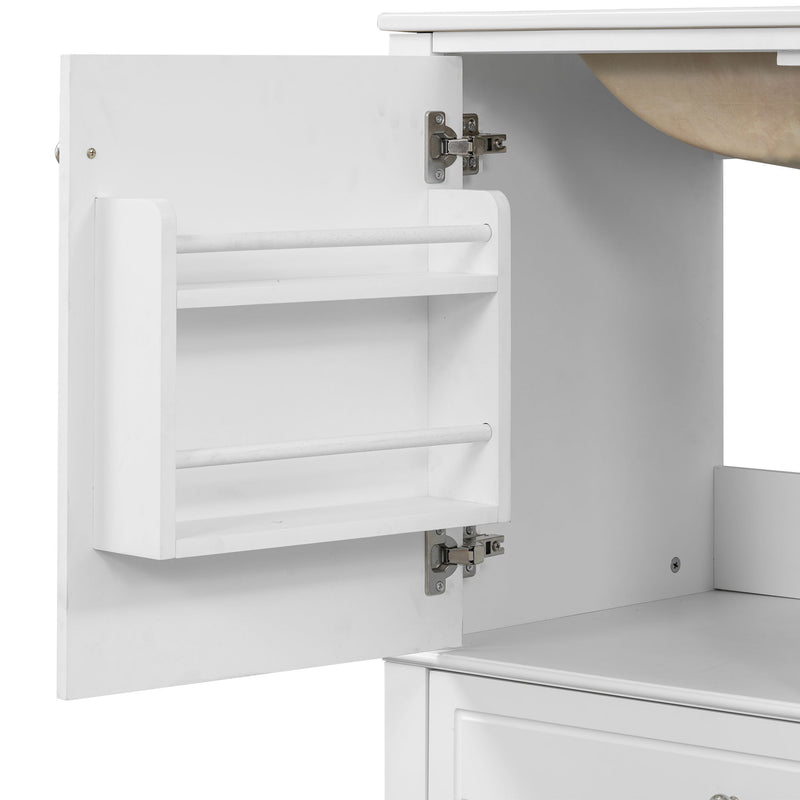 Freestanding Bathroom Vanity With Sink, Soft Close Door, 3 Drawers