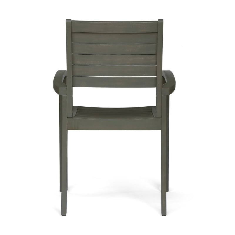 Outdoor Dining Chair, Stacking Design For Patio