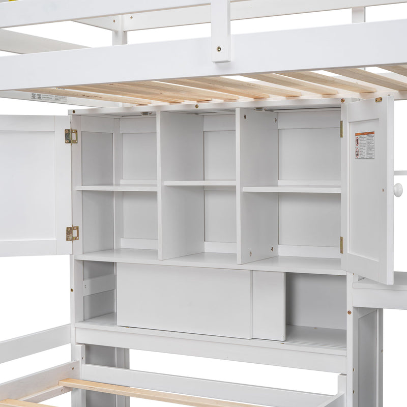 Loft Bed With Built In Desk And Staircase