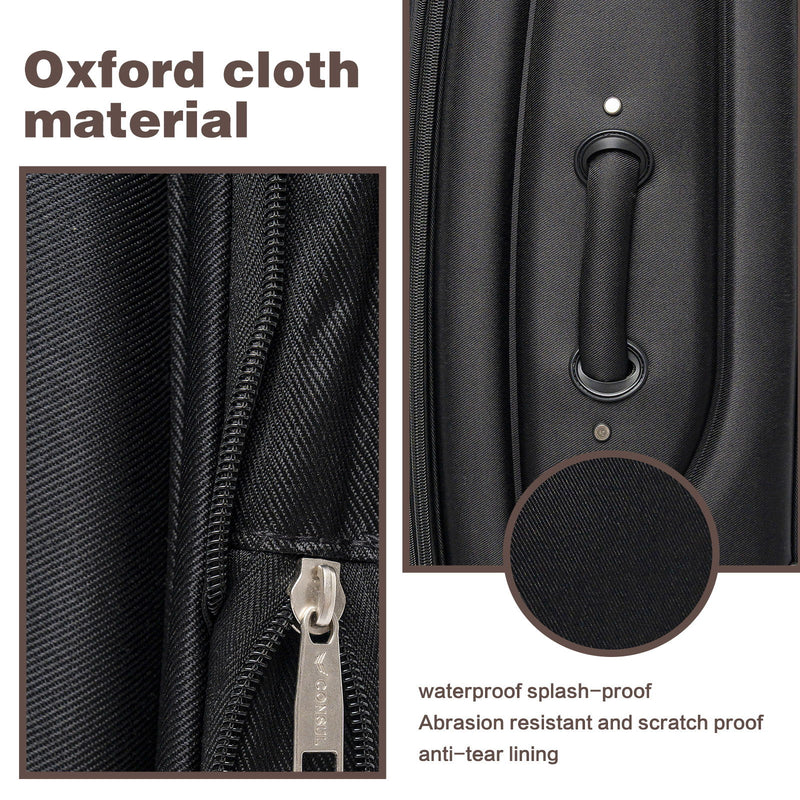 4 Piece Set Softshell Luggage